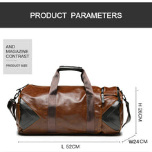 Load image into Gallery viewer, Retro Brown Large Travel Duffle Bag