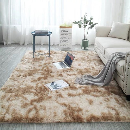 Tie Dyeing Plush Soft Carpets For Living Room and Bedroom
