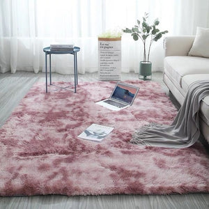 Tie Dyeing Plush Soft Carpets For Living Room and Bedroom