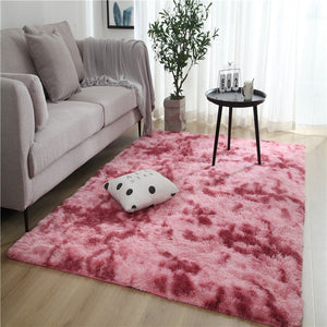 Tie Dyeing Plush Soft Carpets For Living Room and Bedroom