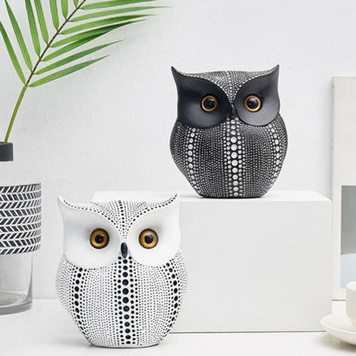 Nordic Style Minimalist Craft Owls Desktop Ornament